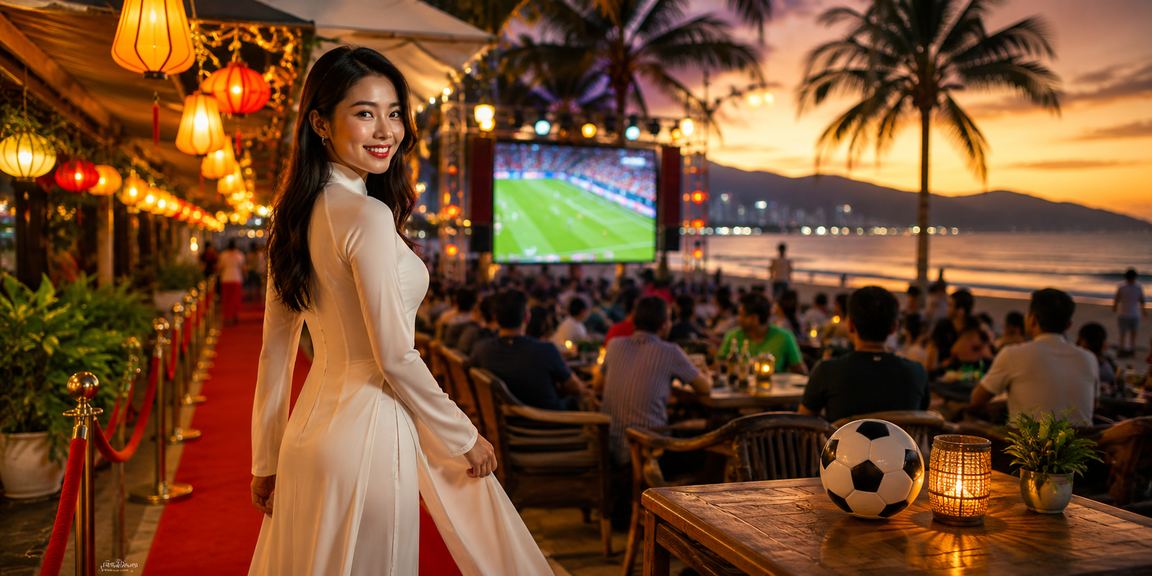Người dùng Đà Nẵng theo dõi kèo bóng đá và tích điểm VIP bên ly cà phê buổi sáng
