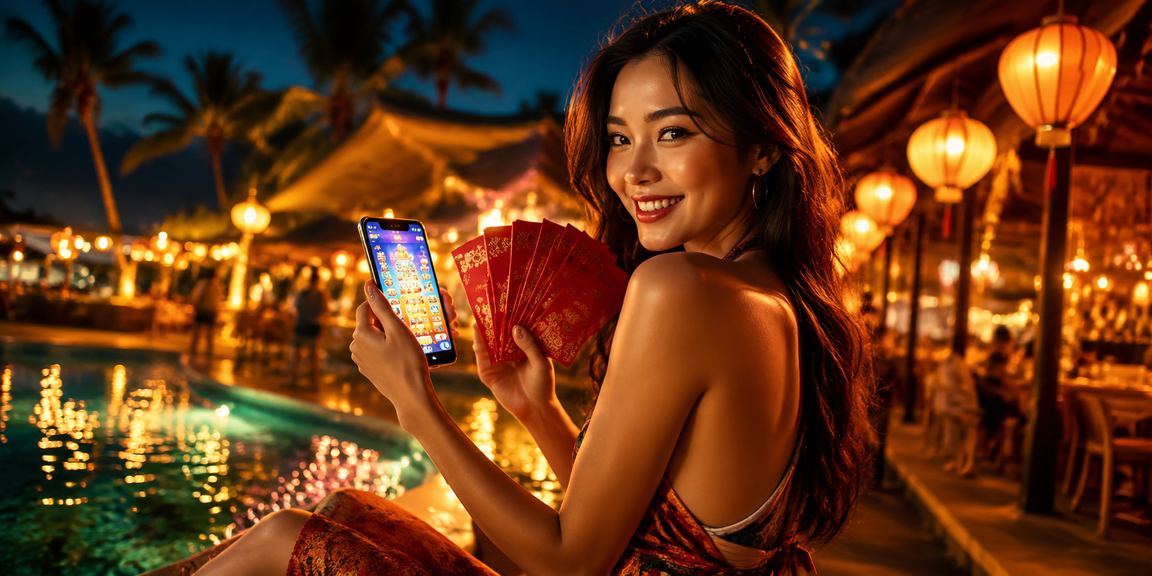 Người dùng tại chợ đêm Mũi Né nhận phong bì đỏ thưởng Tết từ chương trình VIP
