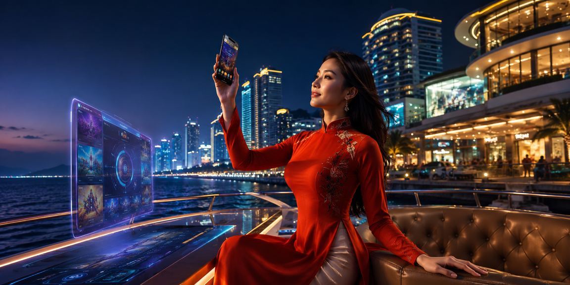 Người dùng áo dài tại Nha Trang xem kèo esports và cá cược trực tuyến